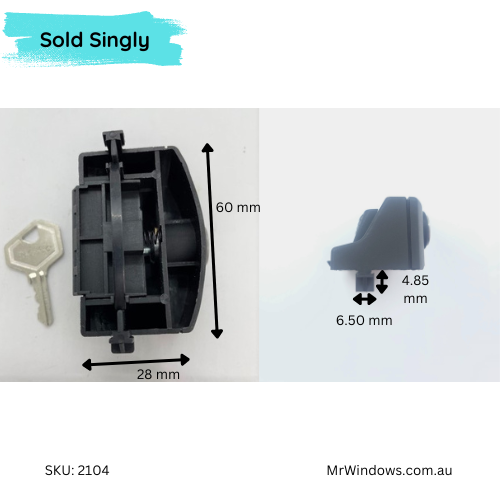 Window Handle suits Crane windows - Keyed