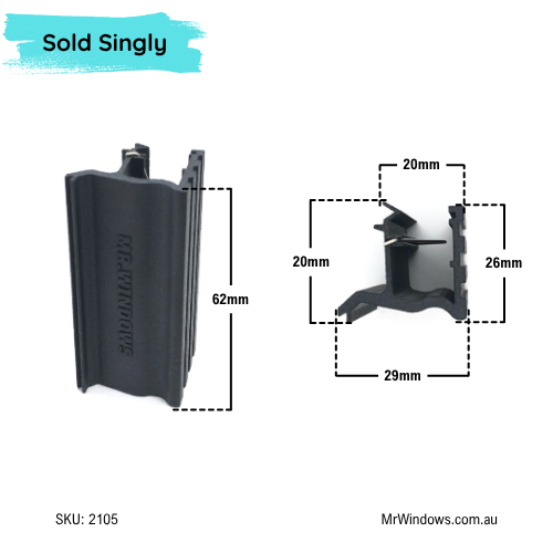 Window handle- Suits Alumalite windows- 3D printed - Sold singly