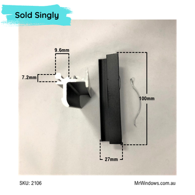 Window Handle - suits Crestlite sliding windows - sold singularly