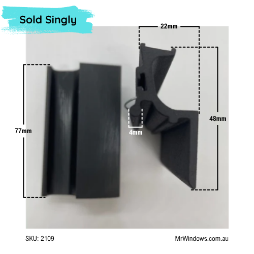 Sliding window handle - suits Dowell - 3D Printed