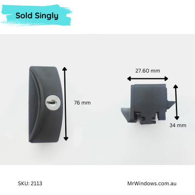 Window Handle - Suits Ezial - Keyed Window Catch