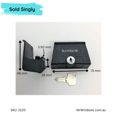Window Handles - Suits Rainbow- Sold singly- Key locking