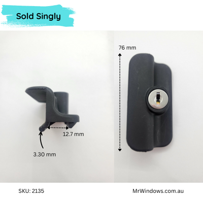 Sliding window handle - suits Golden windows - keyed
