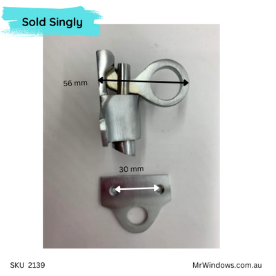 Fanlight catch - 50mm high x 57mm wide