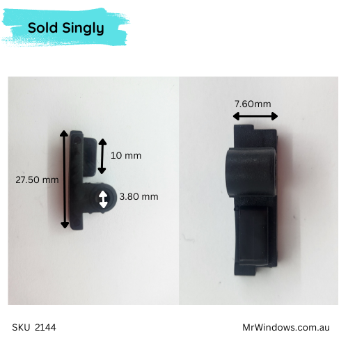 Window end cap - suit Wintec sliding sash rails - Sold singly