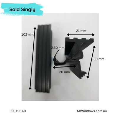 Sliding window handle - suits Alumalite windows - 3D printed - Sold singly