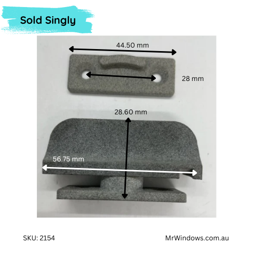 Window Handle - universal - turn handle and strike -3D Printed WHITE