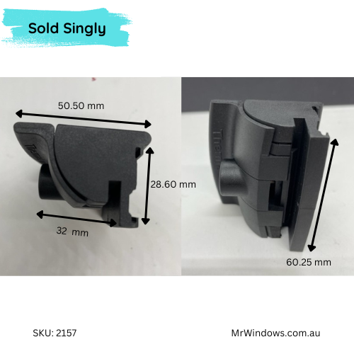 Window handle - suits Dowell ThermaLine - Keyed