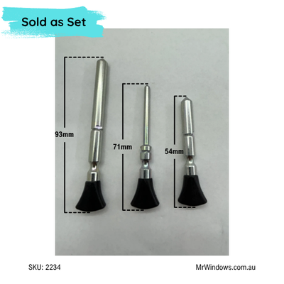 Patio Lock Bolts - Black - sold as kit