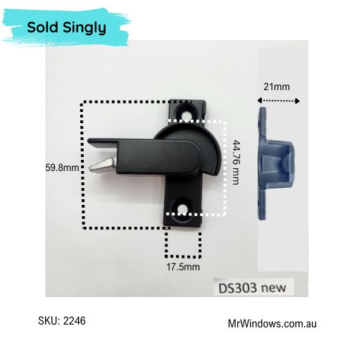 Sash lock for Double Hungs - Black