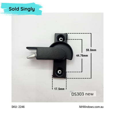 Sash lock for Double Hungs - Black