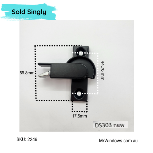 Sash lock for Double Hungs - Black