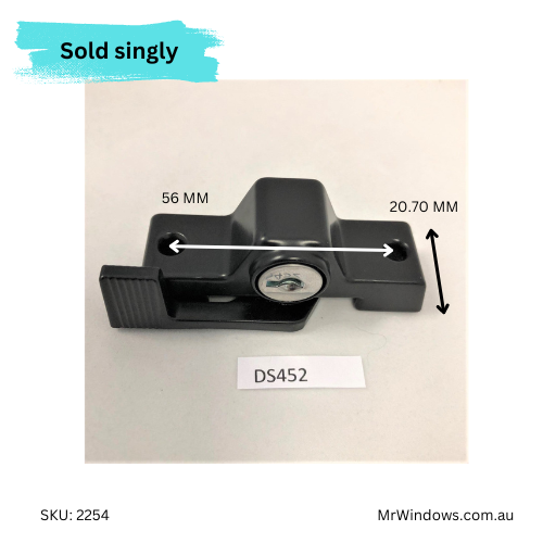 Double hung sash lock - suits G James windows - DS452 - Black - Locking