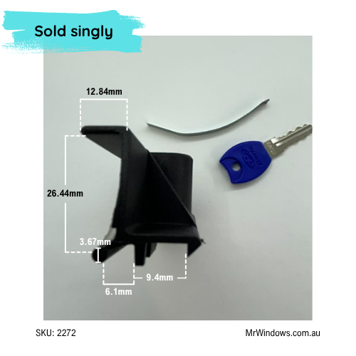 Sliding window handle - DS407 - suits BOKA windows