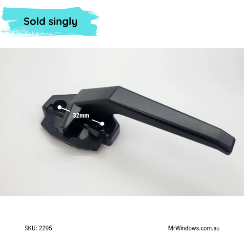 Handle CAM - Catches - Wedgeless  - 6mm backset- RH & LH - non-keyed - Black