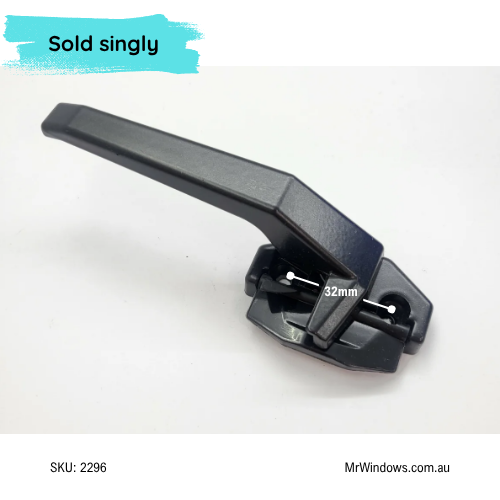 Handle CAM - Catches - Wedgeless  - 6mm backset- RH & LH - non-keyed - Black