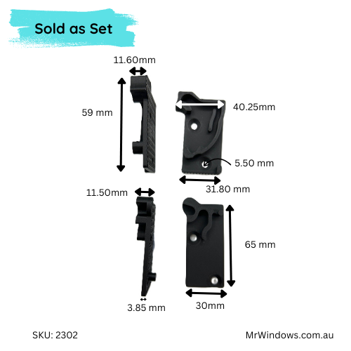 Stegbar Timber Awning Window Hinges -  3D Printed - Sold as set of 4