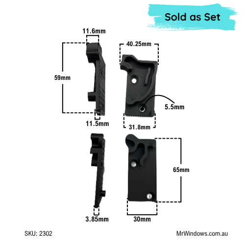 Stegbar Timber Awning Window Hinges -  3D Printed - Sold as set of 4
