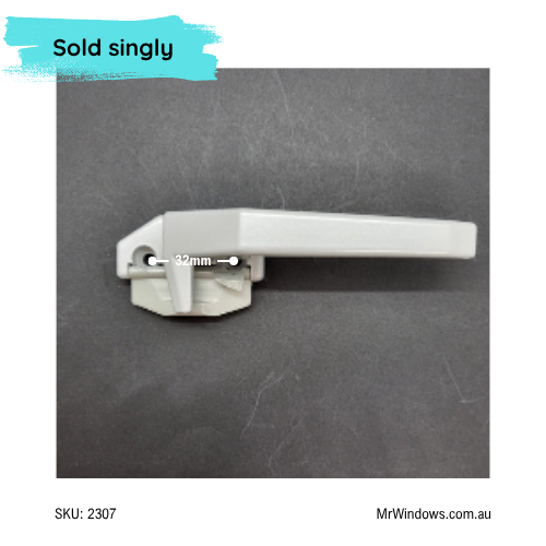 Whitco wedgeless CAM handle - non locking - AWS silver GREY