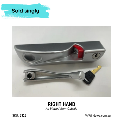 FHS Trend Awning Cover & Handle - Key Locking - LH or RH - Satin Chrome