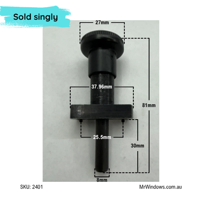 Indexing plunger pin push bolt used in hirise applications