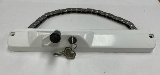 Awning Chain Winder - by Pacific - key locking - white - SS chain