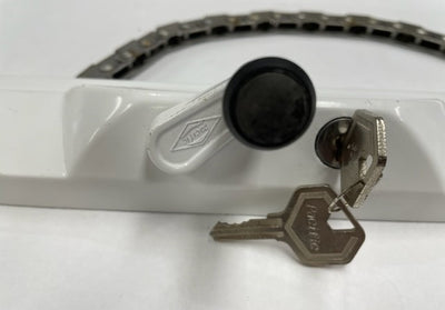 Awning Chain Winder - by Pacific - key locking - white - SS chain