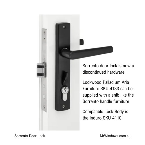 Furniture only - Lockwood Palladium  Aria set #27 lever set