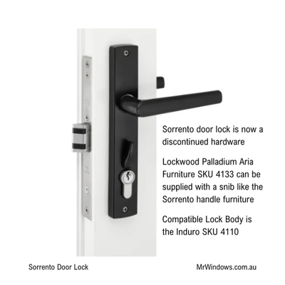 Furniture only - Lockwood Palladium  Aria set #27 lever set