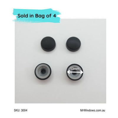 Screw Caps- Black - Sold in a packet of 4