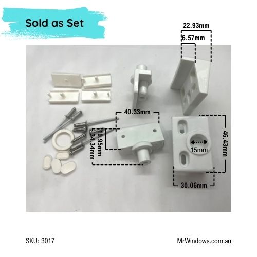 Pivot block set for Trombone showers - white