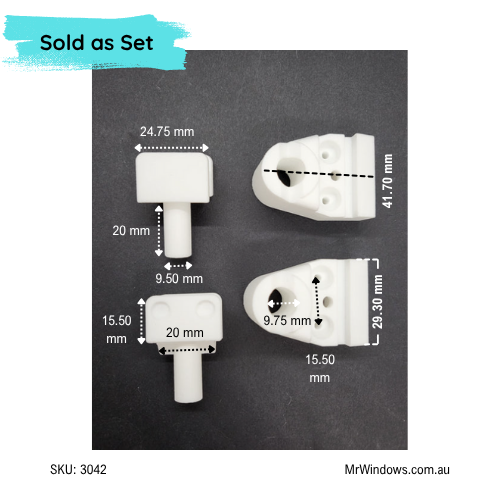 Shower screen - pivot screen repair kit - AB Pivot shower screen hinge set