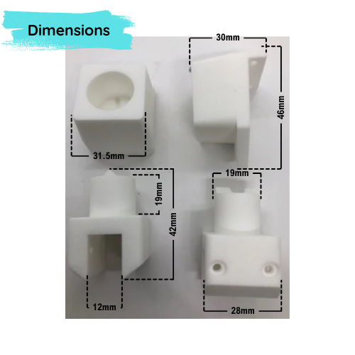Shower pivot set - obsolete Boral set DS375- white & black