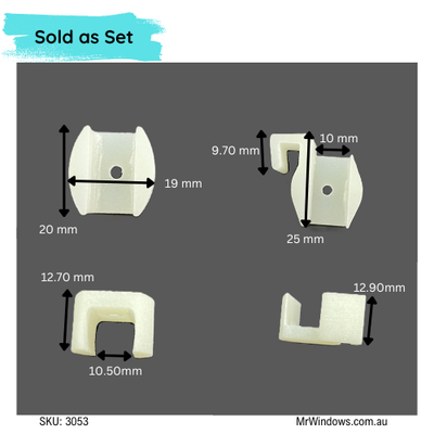 Shower screen panel set  suits Boral and Ultima - 3D PRINTED white