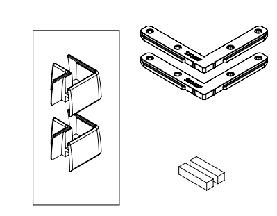 Stegbar shower corner bracket - suits Grange 500 series