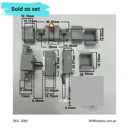 Pivot kit - "Affinity" shower series - available white and grey