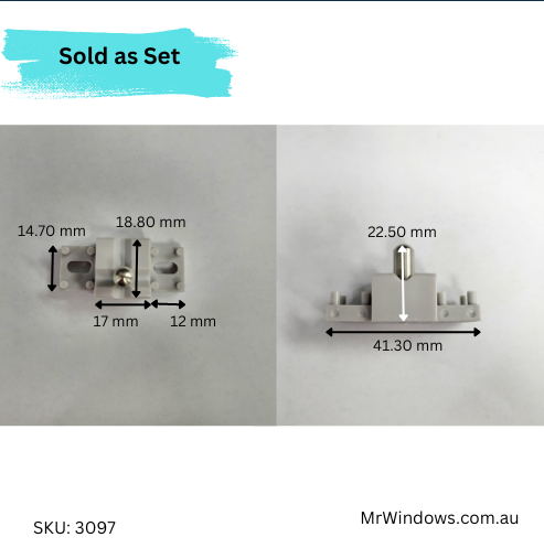 Pivot & Clamp Set Polished chrome