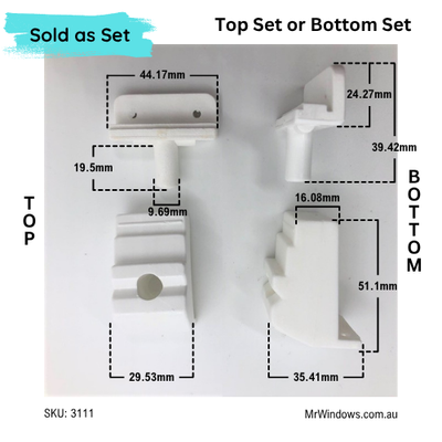SHOWER kit - pivot repair kit to suit EZY-GLIDE showers left and right kits