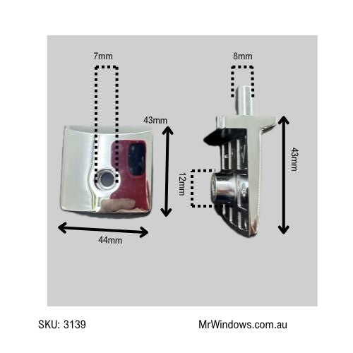 Shower pivot kit - suits Stegbar Grange Pivot Kit - overlapping