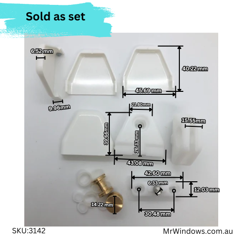 Pivot Kit, brackets and corners - suits Mirage Vogue Series Screens