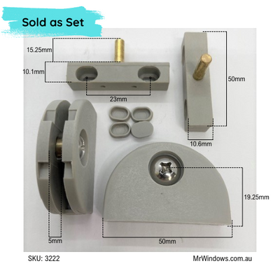 Shower pivot kit - suits Marble Trend BOSTON/FLINDERS series - chrome