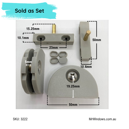 Shower pivot kit - suits Marble Trend BOSTON/FLINDERS series - chrome