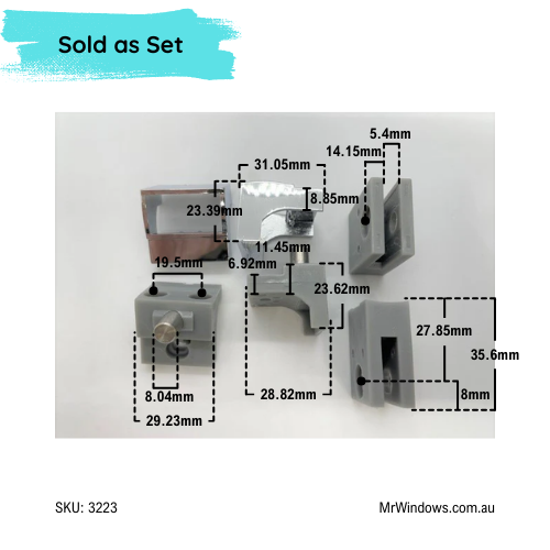 Shower pivot kit - suits Marble Trend KIMBERLEY series - chrome