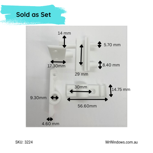 PIVOT kit - suits old Regency showers - 3D printed