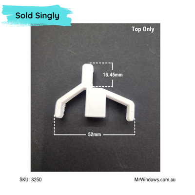 End Cap - suits AB Pivots shower door stile - White - Sold singly