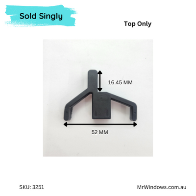 End Cap - suits AB Pivots shower door stile - Black - sold singly