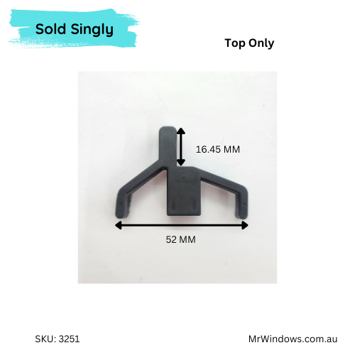 End Cap - suits AB Pivots shower door stile - Black - sold singly