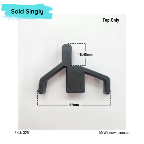 End Cap - suits AB Pivots shower door stile - Black - sold singly