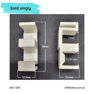 Shower screen guide block - suits Betta, Ullrich, Diamond screens
