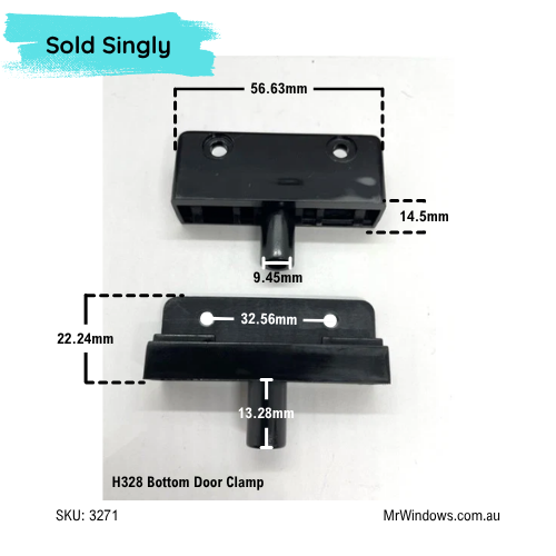 Regency shower pivot Parts - Sold in components- Black